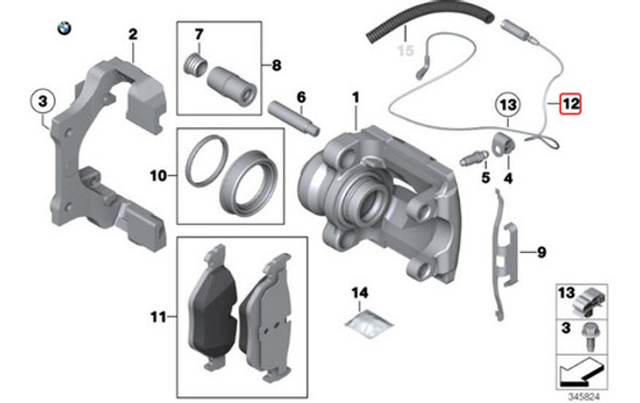 Sensor Freno Trasero Bmw X1 E84 20d Ed 1 Sensor Freno Trasero Bmw X1 E84 20d Ed 1
