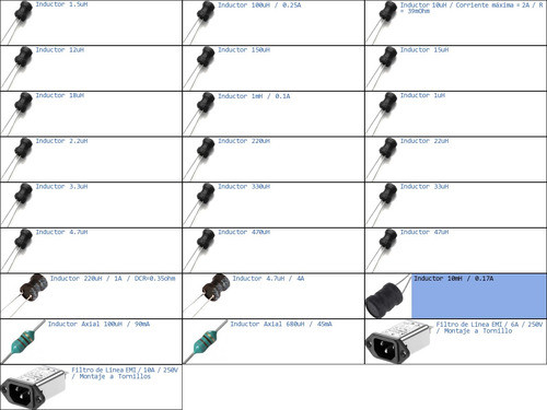 Pack 9x Inductor 10mh 10000uh 0.17a-p 1