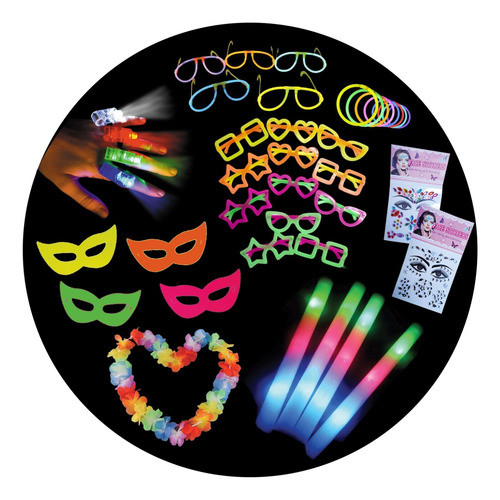 Combo Cotillon Luminoso Led Neon 50 Personas -cienfuegos- 0