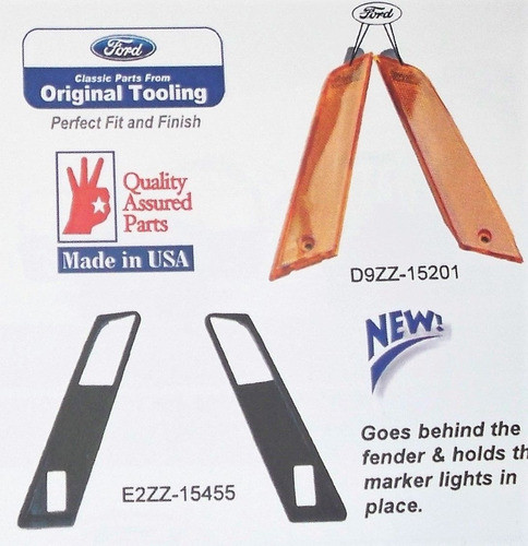 79-86 Mustang Izquierda Frontal Marcador Luz Lente Exactamen 1