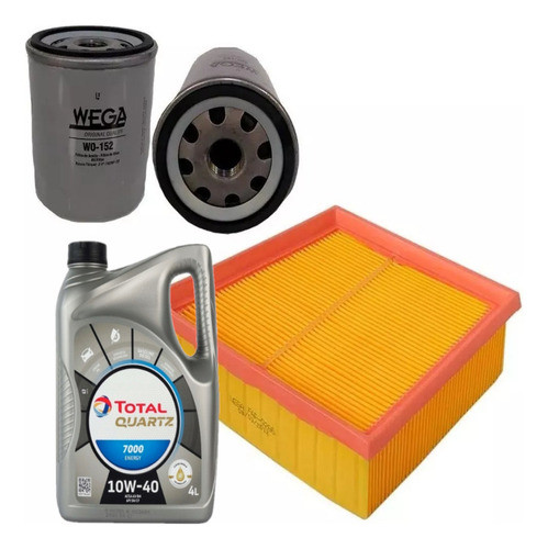 Kit Filtros Y Aceite Quartz 7000 10w40 4l Fiesta Kinetic 1.6 0