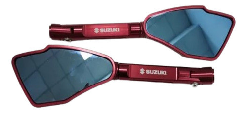 Espejo Tipo Rizoma Suzuki Rojo Agrobikes 0