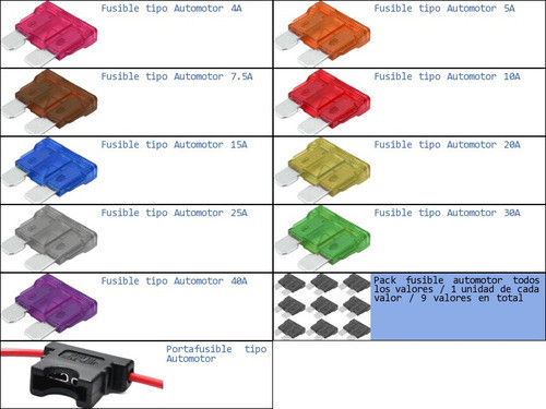 Bolsa Fusible Automotor Todos Los Valores 1 Cada Valor-p 1