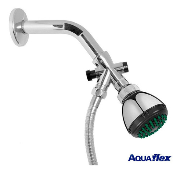 Kit Completo Economico Ducha Duchador Cromado Flexible 2 Metros Aquaflex 1