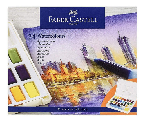 Acuarelas Faber Castell Creative Studio Pastillas X 24 0