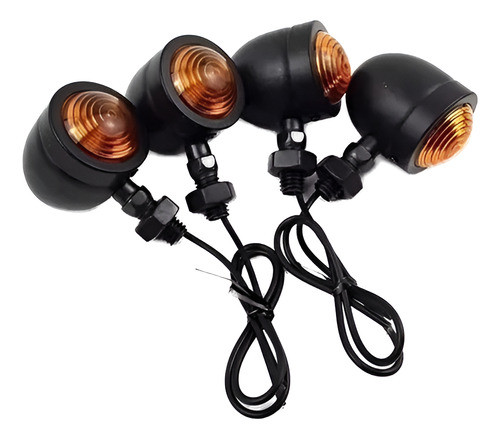 4 Mini Giros Guiños Tracker Custom Chopper Bobber Moto Bite 0
