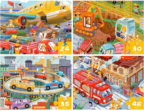 Rompecabezas Tráfico En Ciudad Puzzle 137 Pz Juego Didáctico 0