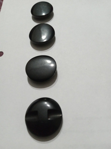 Botones Pastilla Pata Frances T23mm Negros 0