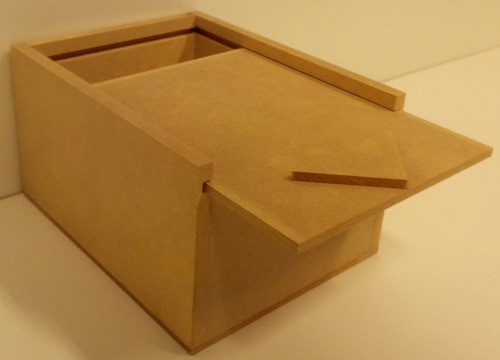 Caja De Fibrofacil Tapa Corrediza 25x25x8cm Combo X 5 0