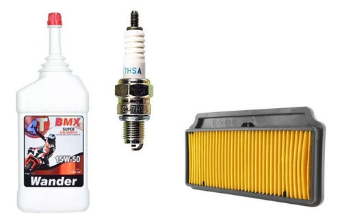Kit Aceite Wander Filtro Bujia New Crypton 110 Yamaha Eltala 0