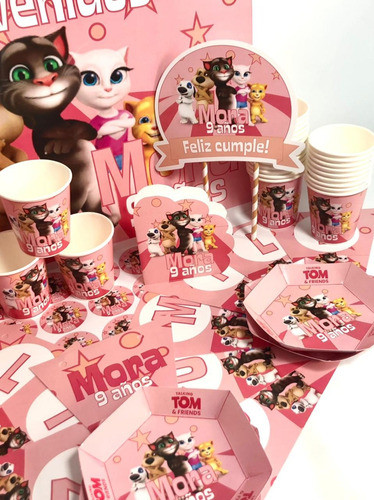 Cotillón Infantil Personalizado Premium X 10 Tom Rosa 0