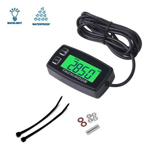 Tacometro Digital Con Memoria Rpm Cuenta Horas Atv Moto Auto 0