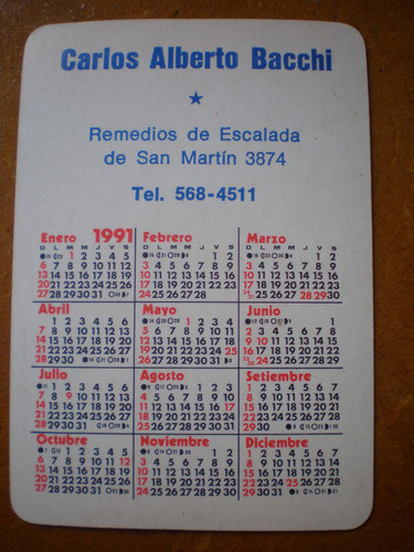 Calendario De Bolsillo Laurel Y Hardy El Gordo Y El Flaco 1