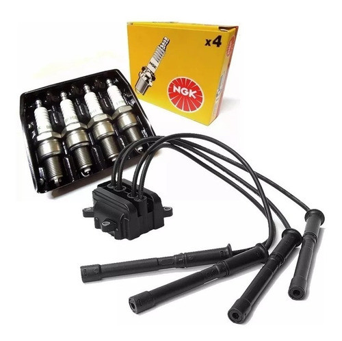 Bobina Renault Clio 1.2l 16v D4f  4 Agujeros +4 Bujias Ngk 1
