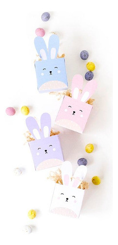 Pack X 4 Cajitas Conejitos Impresos 1