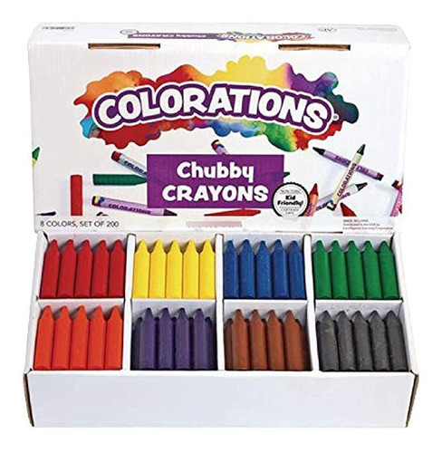 Coloridos Gubby Crayons  Juego De 200 Tema Crchb 0
