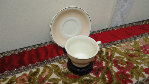 Taza De Cafe Inglesa Antigua Diseño Sobrio Impecable Veala 1