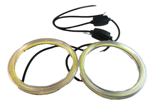 Led Ojos Angel 12v Led Cob Ambar Farol Auto 100mm .x2 E98 0