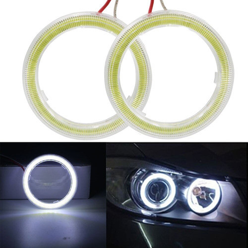 Led Ojos Angel 12v Led Cob Ambar Farol Auto 100mm .x2 E98 1