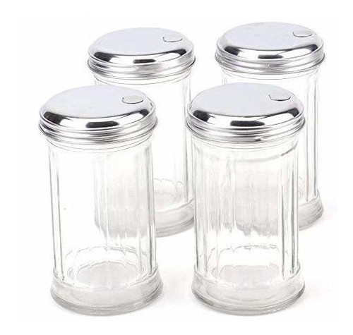 Tebery Paquete De 4 Acero Inoxidable Tapa Vidrio Dispensador 0