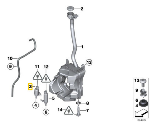 Bomba Limpiaparabrisas Para Bmw Serie 3 E36 316i M43 1