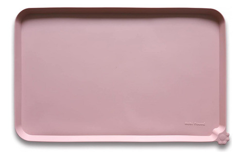 Alfombra Silicona Para Alimentacion De Mascota 48x30cm Rosa 0