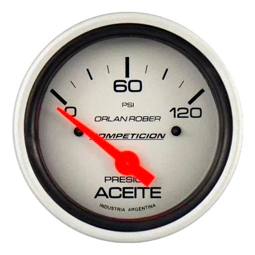 Reloj Presion Aceite 120 Psi Plata Competicion Orlan Rober 0