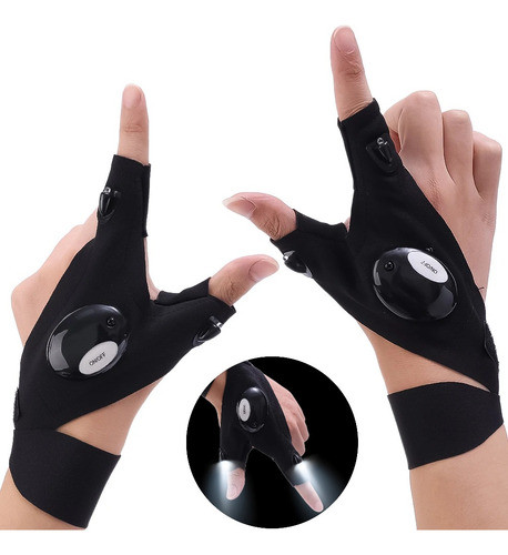 Guante Con Luces Led Luz Taller Deportes Lectura Pesca 0