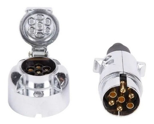 Enchufe Conector Ficha Trailer Metal 7 Vias Macho+ Hembra 1