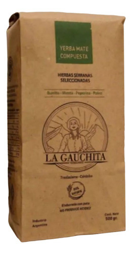 Yerba Mate Con Hierbas Serranas La Gauchita 500 Gr 0
