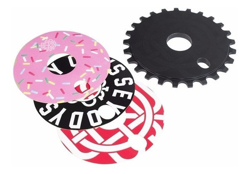 Plato Bmx Odyssey Discogram 25t ¡calcos Decorativas! Negro 0