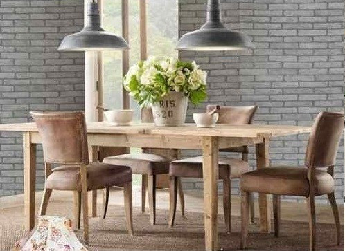 Papel Adhesivo Empapelar Lavable Ladrillo Gris 122 Cm Ancho 1