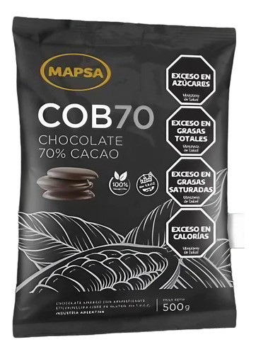 Chocolate Cobertura Mapsa Cob70 70% Cacao - 5 Soles Cotillón 0