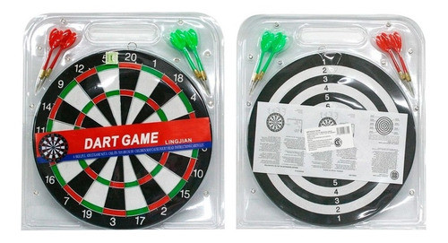 Juego Dardos Tiro Al Blanco Reversible 30 Cm Con 4 Dardos 0