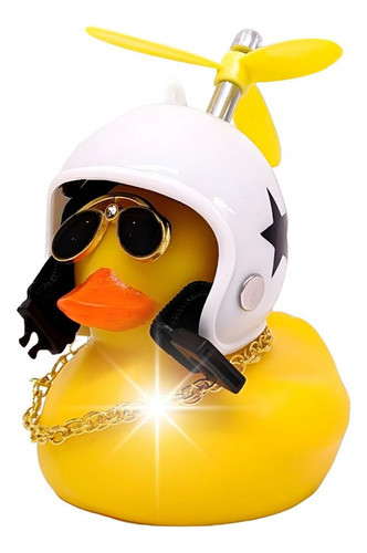 Pato De Goma Decorativo Accesorio Auto Moto Bici Casco 0