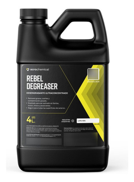 Acrochemical Rebel Degreaser Desengrasante Ultraconcentrado 0