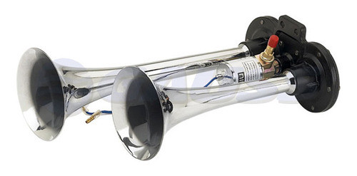 Bocina De Aire Cromada Camion Aeroelectrica 12v 24v Potente 0