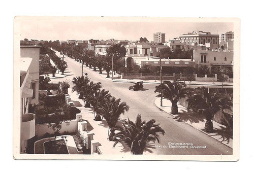 Antigua Postal Casablanca Marruecos 1939 Palmeras 530 B3 0