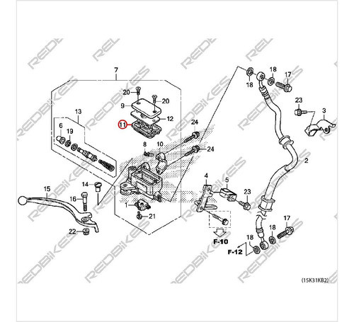 Diafragma Bomba Freno Honda Cbr 300r Original Honda Japon G1 1