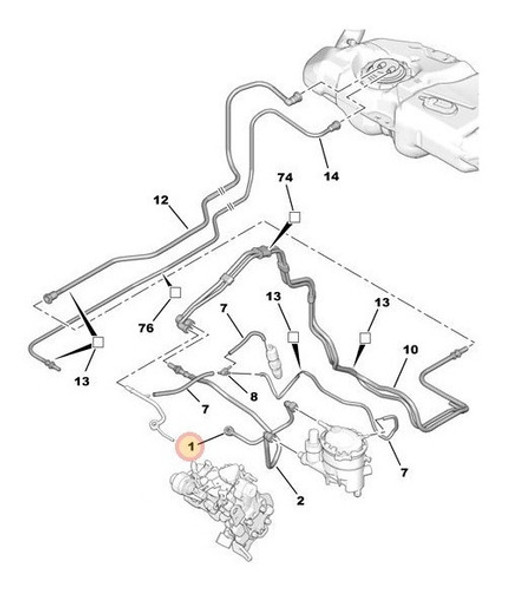 Caño Manguera Tapa Filtro Gasoil 1.9 Peugeot 206 207 Partner 1 Caño Manguera Tapa Filtro Gasoil 1.9 Peugeot 206 207 Partner 1