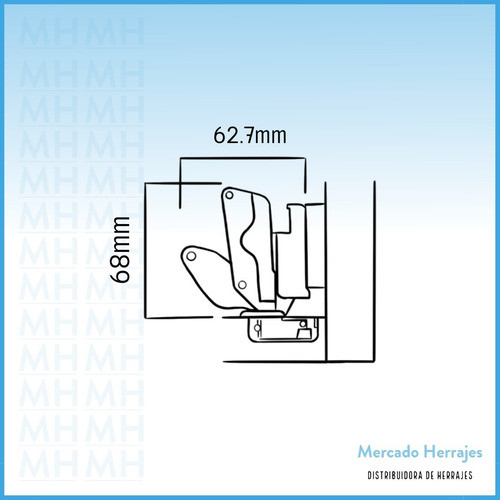 Bisagra Cazoleta 165° 35mm Cierre Suave Puerta Mueble Cocina 1
