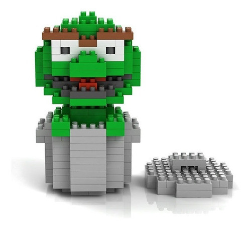 Juguetes Bloques Armar Elmo Loz Mini Puzzle Oscar The Grouch 1