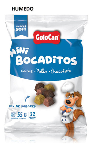 Golocan Mini Bocadito Carne, Pollo Y Choc Caja 36 U X 55grs 1