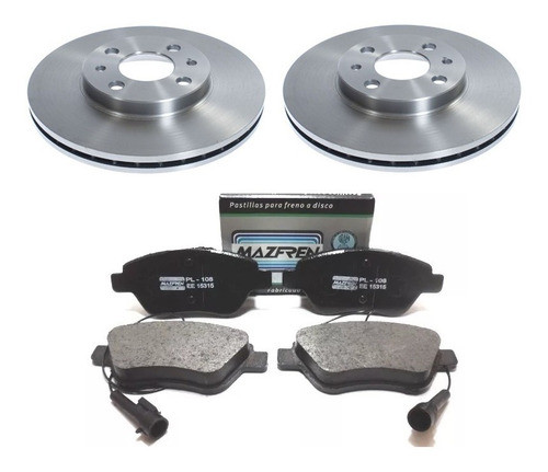Kit Discos Y Pastillas P/ Fiat Qubo 500 Frenos Delanteros 0
