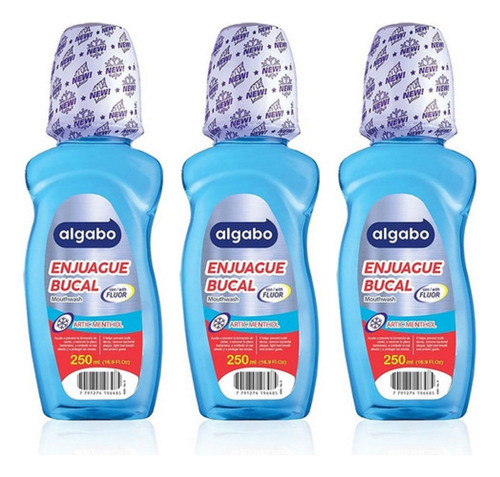 Enjuague Bucal Artic Menthol 250ml Algabo X3 0
