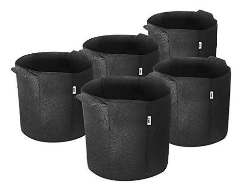 Ipower 5pack Crecer Bolsas De Tela Correa De Macetas De Aire 0