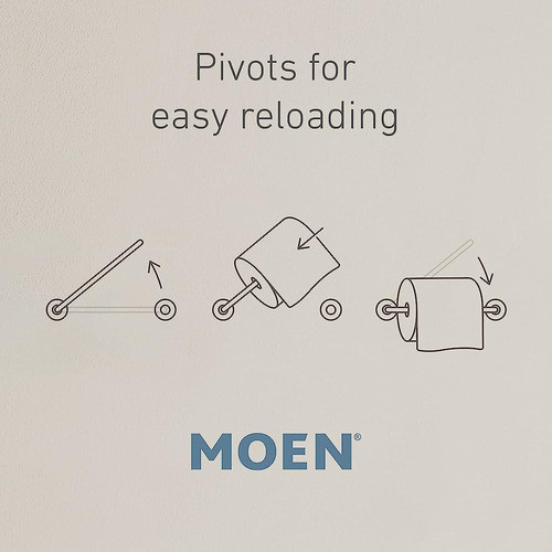 Moen Dn7908ch Ashville Soporte De Papel Pivotante, Cromo 1