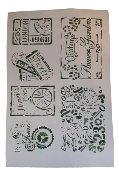 Stencil Sellos Varios  X2 0