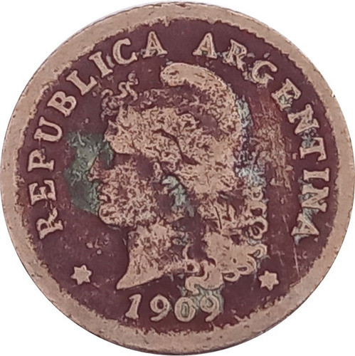 Argentina Niquel De 10 Centavos Del Año 1909 0