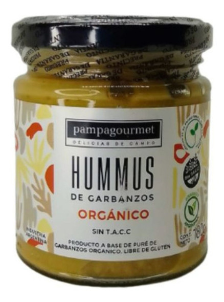 Hummus De Garbanzo Orgánico Pampa Gourmet 2 X 180 Gr 0